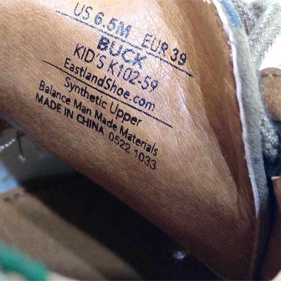Eastland Kids Buck Shoes US 6.5M Synthetic Upper EVA Sole Lace-Up Scuffed Toes - Picture 8 of 8